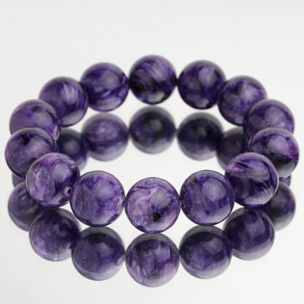 Vòng tay phong thủy đá Charoite (mắt rồng) 12mm (1466)